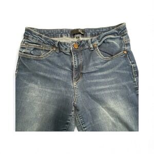 1822 Denim Women's Jeans Mid Rise Medium Wash Skinny Size 14 Blue